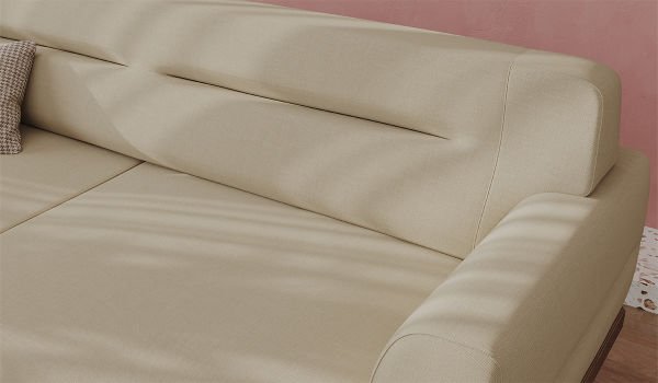 Linen Üçlü Koltuk Krem