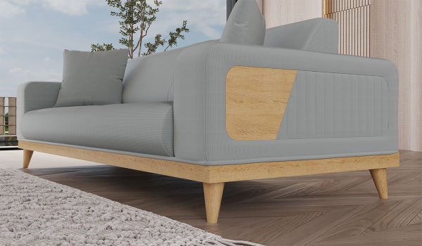 Nitra Üçlü koltuk Gri