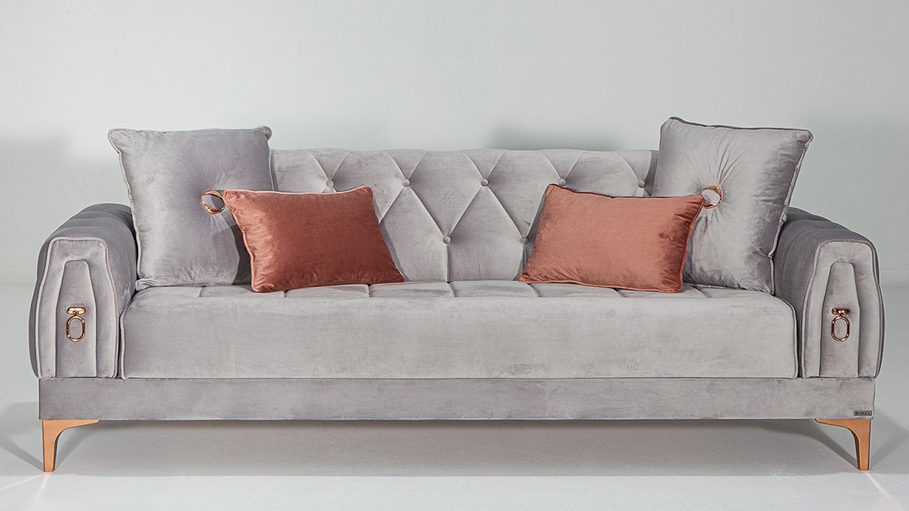 Anfora Üçlü Koltuk Gri