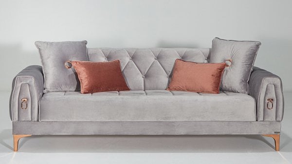 Anfora Üçlü Koltuk Gri