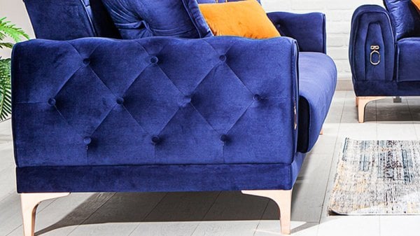 Anfora Üçlü Koltuk Lacivert