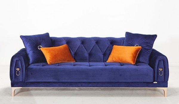 Anfora Üçlü Koltuk Lacivert