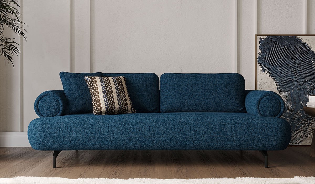 Palvin Üçlü Koltuk Mavi