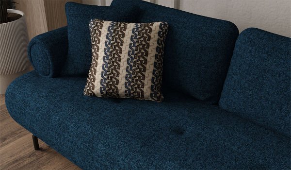 Palvin Üçlü Koltuk Mavi