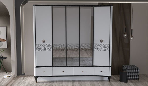 White Cross Yatak Odası Takımı Kapaklı Gardırop