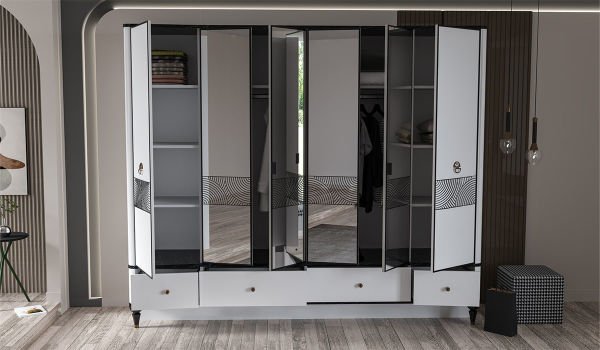 White Cross Yatak Odası Takımı Kapaklı Gardırop