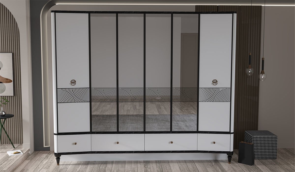 White Cross Yatak Odası Takımı Kapaklı Gardırop