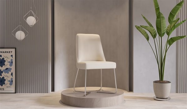 Bendis Masa + 6 Adet Sandalye Takımı - Silver