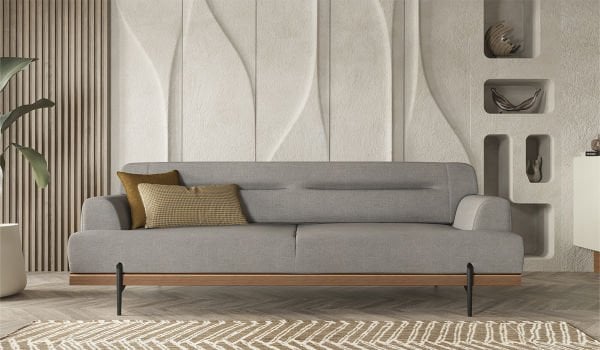 Linen Üçlü Koltuk