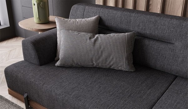 Linen Üçlü Koltuk Krem