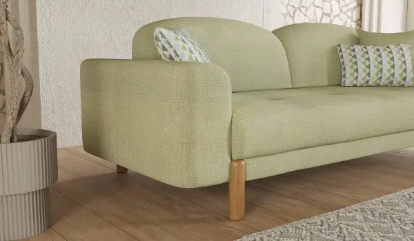 Bohem Plus Koltuk Takımı - Su Yeşili Üçlü Koltuk