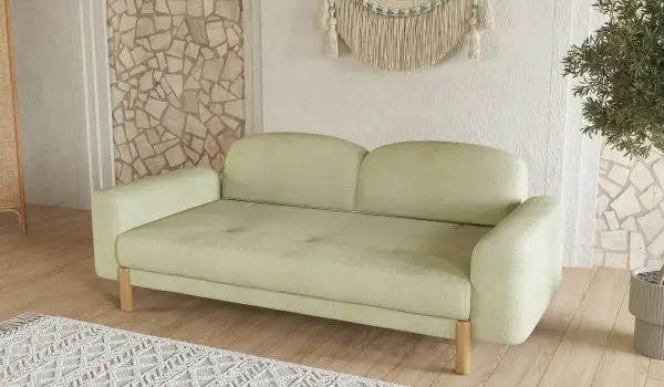 Bohem Plus Koltuk Takımı - Su Yeşili Üçlü Koltuk