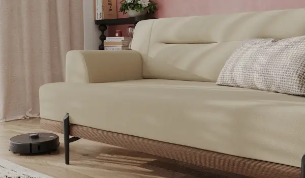Linen Koltuk Takımı - Krem İkili Koltuk