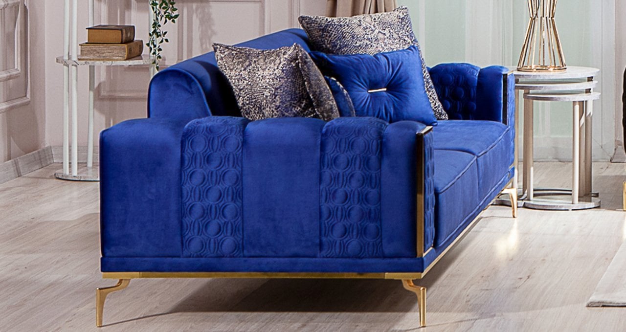 Lexus Üçlü Kanepe Mavi