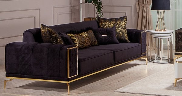 Lexus Üçlü Kanepe Siyah