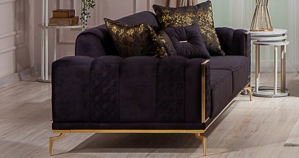 Lexus Üçlü Kanepe Siyah