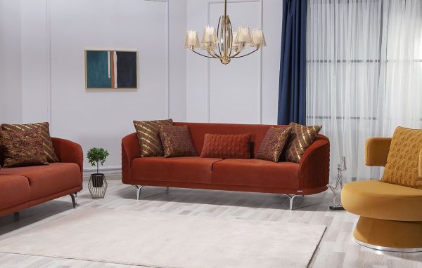 Bendis Midi Koltuk Takımı - Sabit Berjer Turuncu