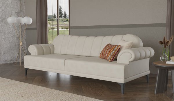 Dolce Üçlü Koltuk Krem