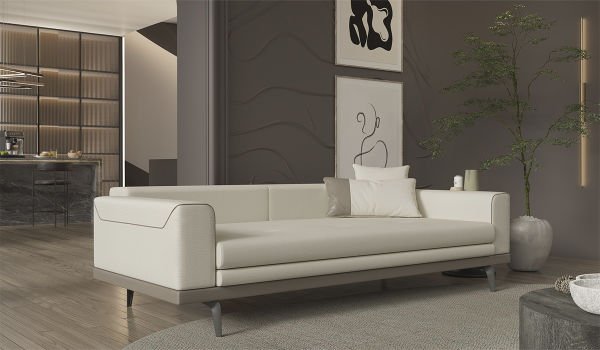 Arya Üçlü Koltuk Krem