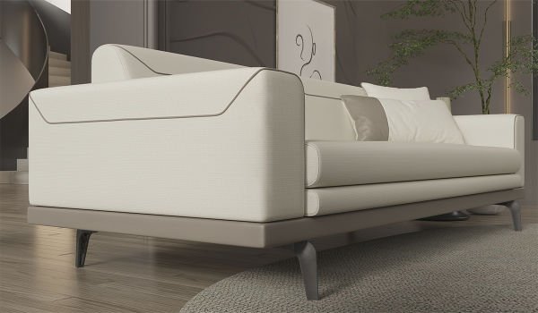 Arya Üçlü Koltuk Krem